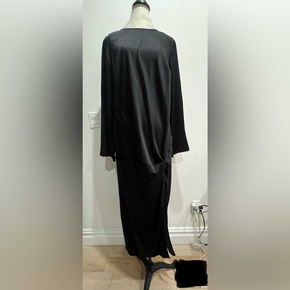 H&M Long-Sleeve Side Knot Satin Dress – XL